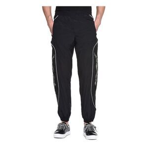 JUST CAVALLI Mens Black Active Graphic Non Iron Pants 56X LONG